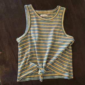 Madewell knot front tank striped